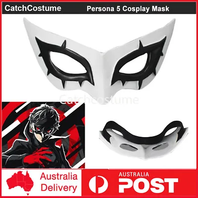 Anime Persona 5 Joker Protagonist Amamiya Ren Cosplay Mask Helmet Role Play Prop • $28.99