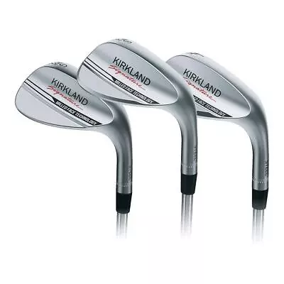 $18.22 • Buy NEW Kirkland Signature 3-piece Golf Wedge Set Gap/Sand/Lob Carbon Steel Milled