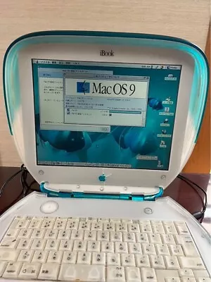 Working Vintage Apple M2453 IBook G3 Clamshell Blueberry  RAM Mac OS 9 • $230