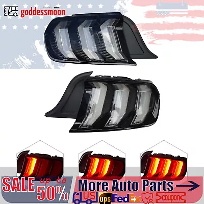Tail Lights Sequential Turn Signal LED Smoke Clear Euro Style For Ford Mustang • $273.60