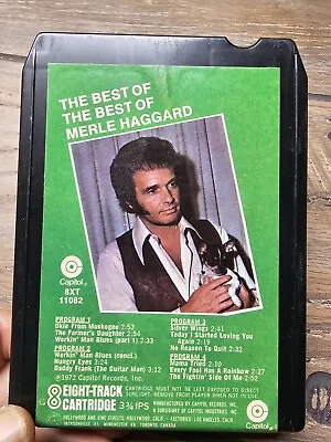 MERLE HAGGARD Best Of Merle Haggard 8XT 11082 8 Track Tape • $5