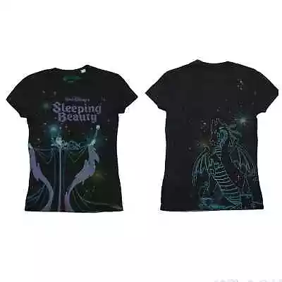 Disney Couture Maleficent Tshirt Juniors S Sleeping Beauty Dragon Black Graphic • $19.99