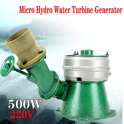 $332.49 • Buy 220V 500W Micro Hydro Water Turbine Generator Hydroelectric Power Single Phase
