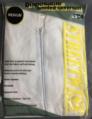 £3.90 • Buy Disposable Hooded Coverall Boilersuit Medium