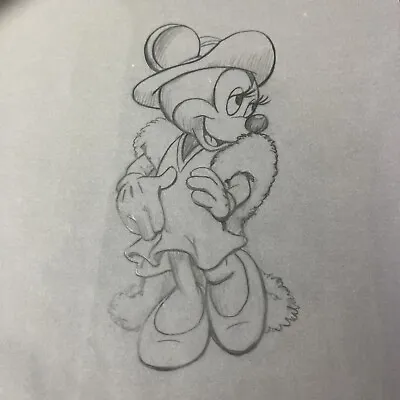 Disney  Minnie Mouse Drawing/sketch(3) Animation Hand Made- With COA • $59.99