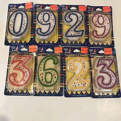 Vintage BETTA Lot Of Eight Large Numbered Birthday Candles #E10 • $8.99