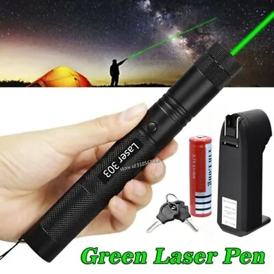 New 303 Green Laser Pointer Pen Visible Beam Light Lazer +18650+Charger • $14.99