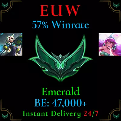 EUW Emerald LoL Acc League Of Legends Account Battle Cat Jinx Space Groove Gwen • £52