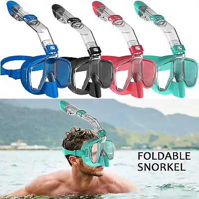 $38.99 • Buy Snorkel Mask Snorkeling Diving Scuba Goggle Panoramic 180°View Anti Leak/Fog