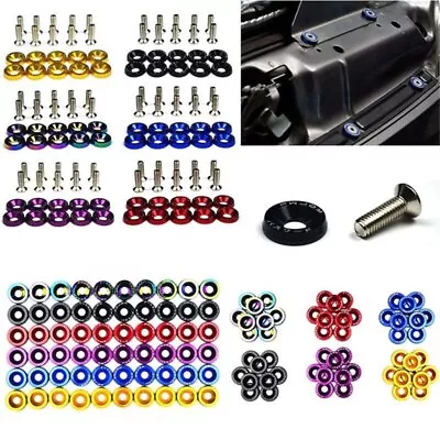 $6.70 • Buy 40×JDM Billet Gasket Fender Bumper Washer/Bolt Engine Bay Decor M6 Dress Up Kit