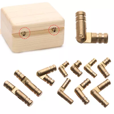£3.68 • Buy 10Pcs Brass Barrel Cabinet Hinge Small Box Hidden Concealed Invisible Hinges New