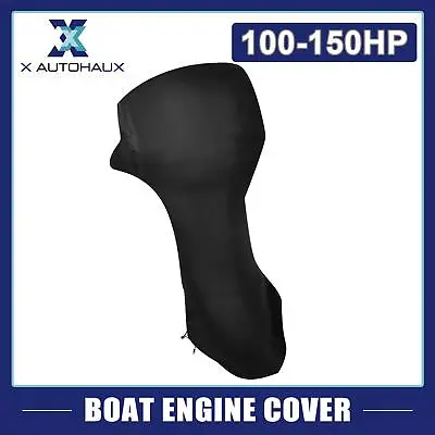 $36.29 • Buy 600D 100-150HP Boat Motor Engine Cover Full Outboard Dust Rain Protection Black