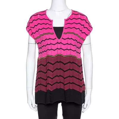 M Missoni Pink Zig Zag Knit Flared Top M • $136.50