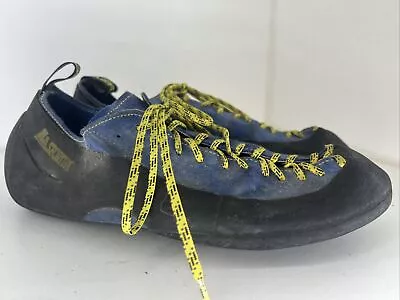 La Sportiva Climbing Shoes Blue Yellow Size Mens 11 Rock Climbing • $39.99