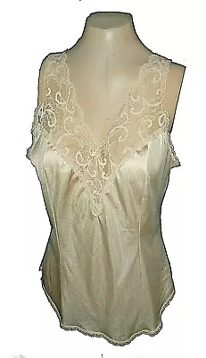 Vintage 1950s Cami Camisole Maidenform Sweet Nothings Mint Nylon Beige 68203 38 • $80