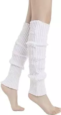  Leg Warmers For Women 80s Ribbed Knit Leg Warmer Custume Womens One Size White • $14.16