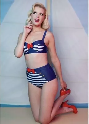 Collectif X Playful Promises Vintage Style Nautical Bikini • £21