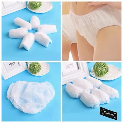 £4.96 • Buy 6-60pcs Disposable Non Woven Paper Brief Panties Women Men Unisex Fad Underwear