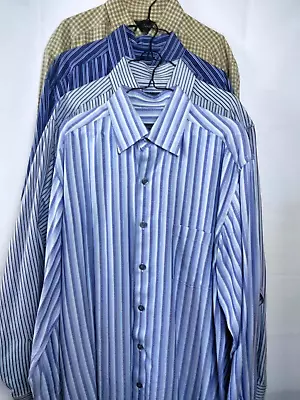 Lot Of 4 Ermenegildo Zegna Men’s Regular Fit Long Sleeve Shirts Size L ( Flaws ) • $24.95