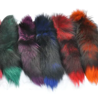 16 -18  Real Fox Fur Tail Keychain Purse Bag Charm Furry Pendant Cosplay Toys • $7.99