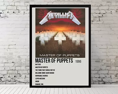 Master Of Puppets Album Cover Poster Metallica Poster Framed 8x10  Music Poster • $25.90
