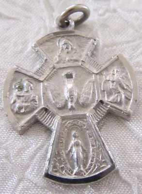 Vintage Catholic Religious Holy Medal - SCAPULAR Sterling Filled Chapel • $19.99