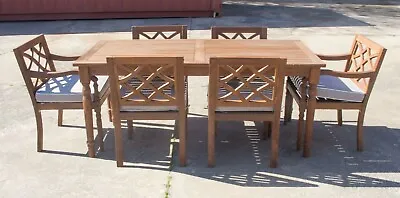 $1799 • Buy Claire - 7 Piece Outdoor Setting - Solid Eucalyptus Timber - With 1800mm Table