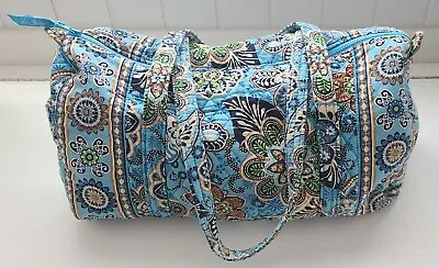 Vera Bradley BALI BLUE Large Duffel Bag 18” Long Retired Pattern 2009 • $39