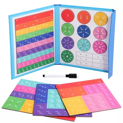 Montessori Magnetic Book Fraction Puzzle For Children • $16.99