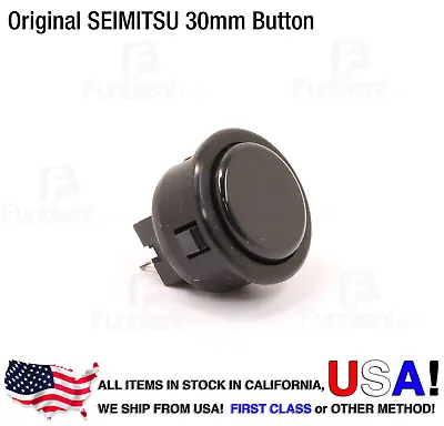 SEIMITSU Original PS-14-G Black Push Button JAMMA Guitar Killswitch • $3.50