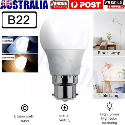 1-10Pcs LED Bulb 3-18W B22 Globe Light Cool White Ball Lamp Bayonet Bright Bulb • $7.83