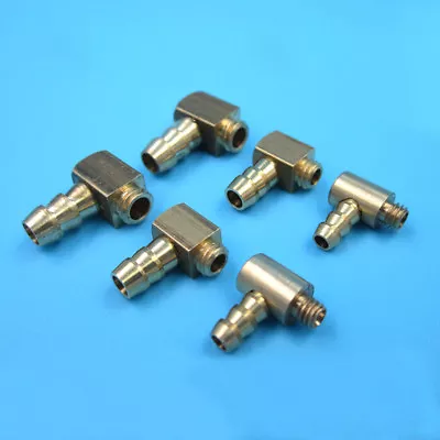 4x Copper Water Nipples Right Angle M4 M5 M6 Fr RC Boat Water Cooling Jacket Pad • $12.30
