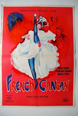French Cancan Maria Felix Jean Renoir 1954 Francoise Arnoul Exyu Movie Poster  • $435.49
