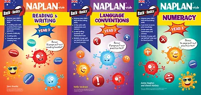 Naplan-style Year 3 Pack Of 3:Reading & Writing Language Conventions Numeracy  • $30.85