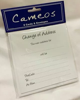 Change Of Address Cards With Envelopes - Pack Of 6 • £5.99