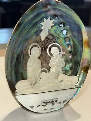 Beautiful Nativity Set Made Inside A Unique Natural Sea Shell From The Holyland • $64.99