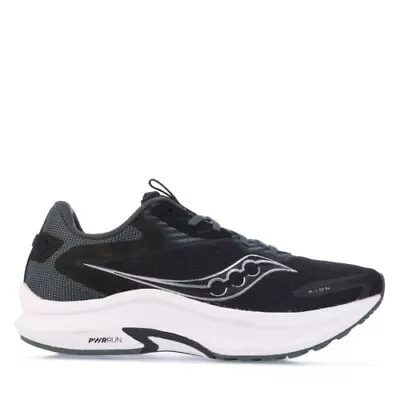 Men's Saucony Axon 2 Lace Up Cushioned Running Trainer Shoes In Black Size 8 UK. • £59.99