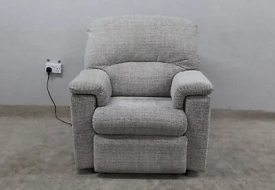 G Plan Small Chloe Loom Shale Fabric Power Reclining Armchair RRP £2362 • £795