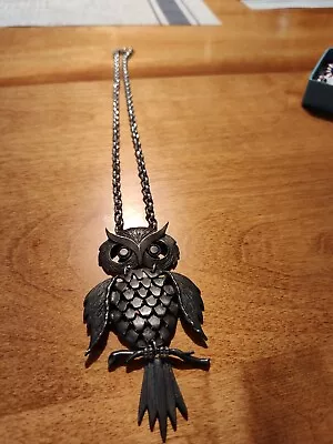 Owl Necklace Vintage Pewter  • $5