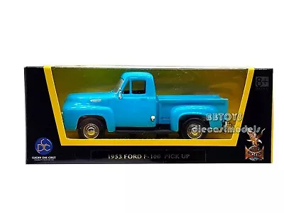 1953 Ford F-100 Pickup Truck Blue 1/43 Diecast Model Car By Road Signature 94204 • $16.99