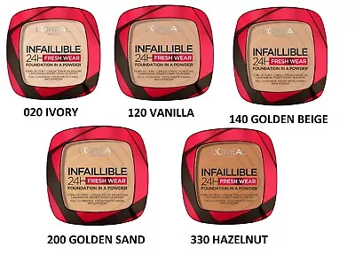 Loreal Infallible 24H Fresh Wear Foundation In A Powder *** CHOOSE YOUR SHADE*** • £9.95