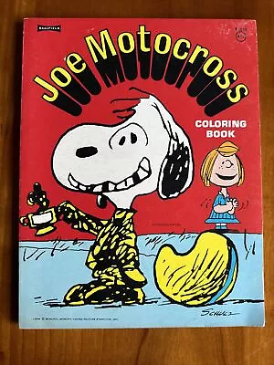 Joe Motocross Snoopy Coloring Book Charles Schultz 1958 Vintage RARE Perfect • $250