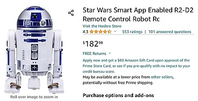 New Star Wars Smart R2-d2 Robot Brand New-the Last Jedi 180$ On Amazon • $119.99