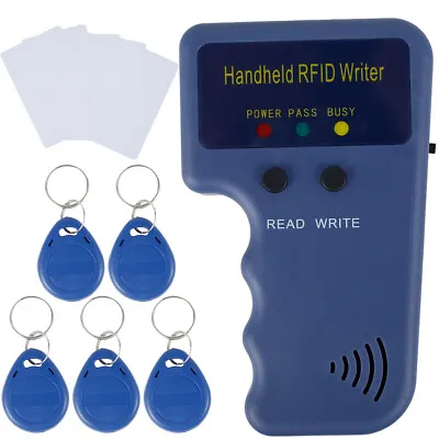 125KHz Handheld RFID Copier ID Reader Writer Programmer Card Duplicator W/ 5 Tag • $19.99