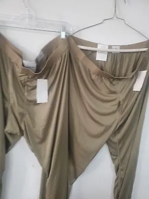 2 Tan Poly BASE LAYER US ARMY ECWCS LEVEL 1 Xx Large Long Drawers Pants 2xl Big  • $40