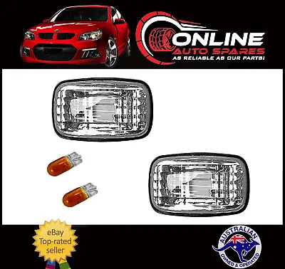 Fit Toyota LANDCRUISER VDJ79 Dual Cab Side Guard Indicator Light Pair CLEAR  • $35.90