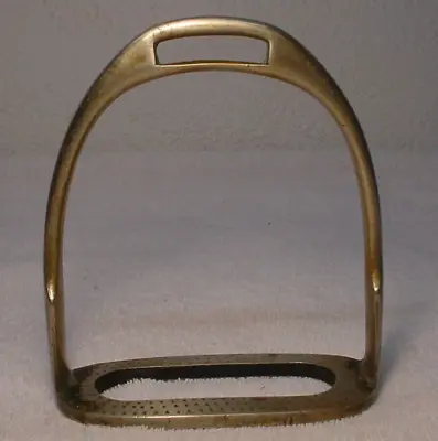 Vintage Horse Stirrup Replacement Single   NEVER-RUST   Solid Nickel • $9