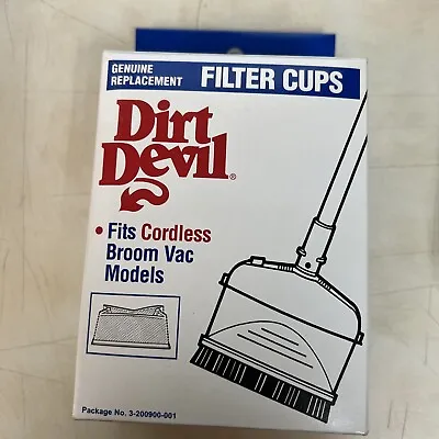 $5.95 • Buy DIRT DEVIL Genuine Replacement Filter Cups 2 PACK Fits Cordless Broom Vacs 