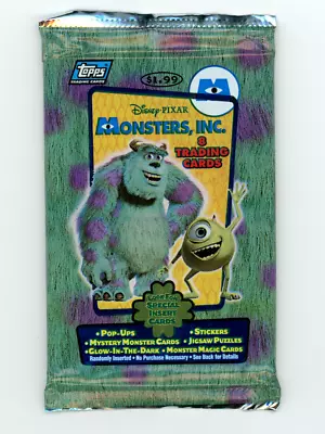 2001 Topps Disney Pixar Monsters Inc Trading Cards Sealed Pack Sully QTY • $6.99