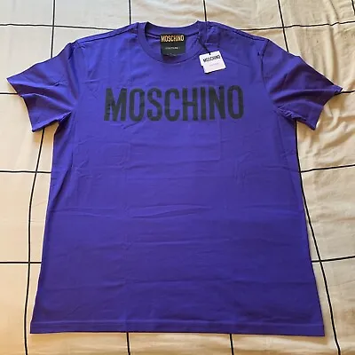 Moschino Logo Shirt Purple IT 56 NWT • $74.99